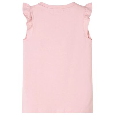 Kids' T-shirt with Ruffle Sleeves Light Pink 92