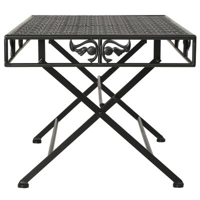 vidaXL Folding Coffee Table Vintage Style Metal 100x50x45 cm Black