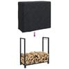 vidaXL Firewood Rack Cover Plain Black 61 x 122 x 106 cm Fabric