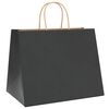 vidaXL Paper Bags 250 pcs with Handles Black 32x22x24 cm