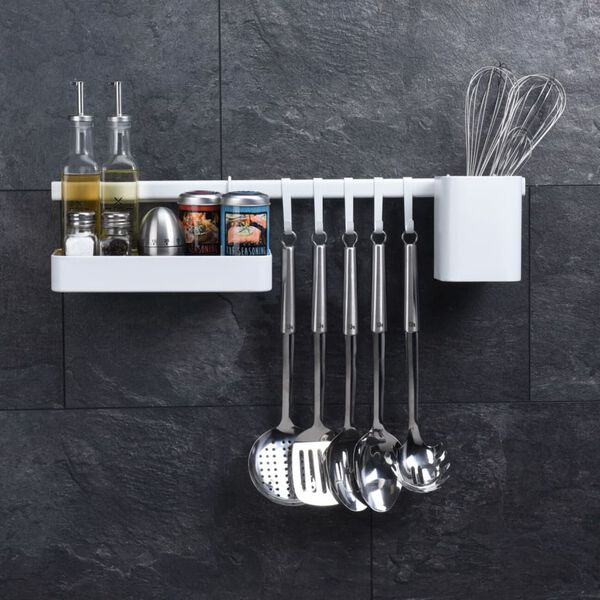 Excellent Houseware 8 Piece Kitchen Organiser Black