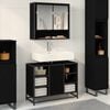 vidaXL Bathroom Furniture Set 2 pcs Black Oak Engineered Wood
