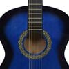 vidaXL Classical Guitar for Beginner with Bag Blue 4/4 39"