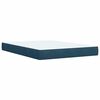 vidaXL Box Spring Bed with Mattress Dark Blue 140x200 cm Velvet