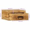 vidaXL Wall-mounted Bedside Cabinets 2 pcs Solid Rough Wood Mango