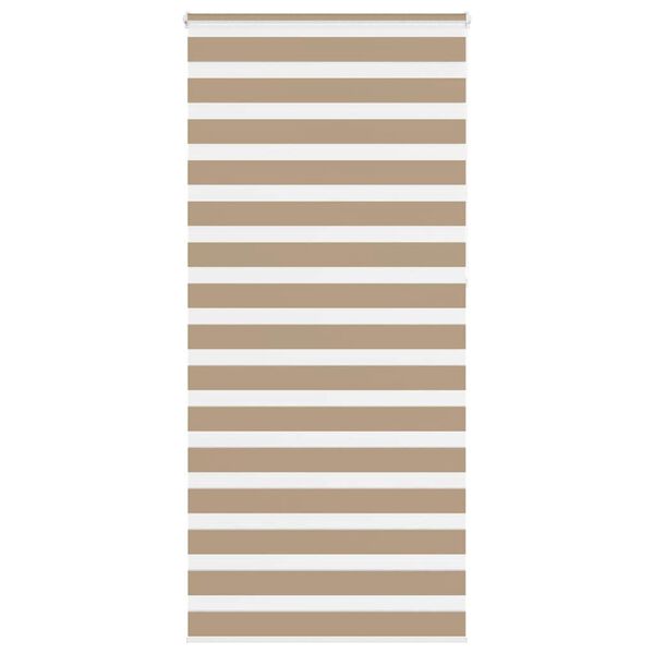 vidaXL Zebra Blind Sand Brown 95x230 cm Fabric Width 90.9 cm Polyester