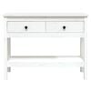 vidaXL Console Table White 100x35x75 cm Solid Wood Pine