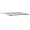 vidaXL Retractable Awning Green and White 500 x 300 cm