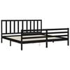 vidaXL Bed Frame without Mattress Black 200x200 cm Solid Wood Pine