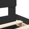 vidaXL Bed Frame with Headboard Black 90 x 190 cm Engineered Wood