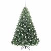 vidaXL Artificial Christmas Tree with 300 LEDs Green 180 cm PE and PVC