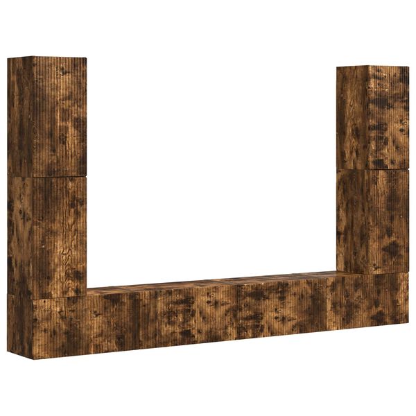 vidaXL 4 pcs Smoked Oak