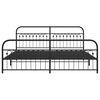 vidaXL Metal Bed Frame without Mattress with Footboard Black 193x203cm