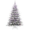 vidaXL Artificial Hinged Christmas Tree White 180 cm PE and PVC