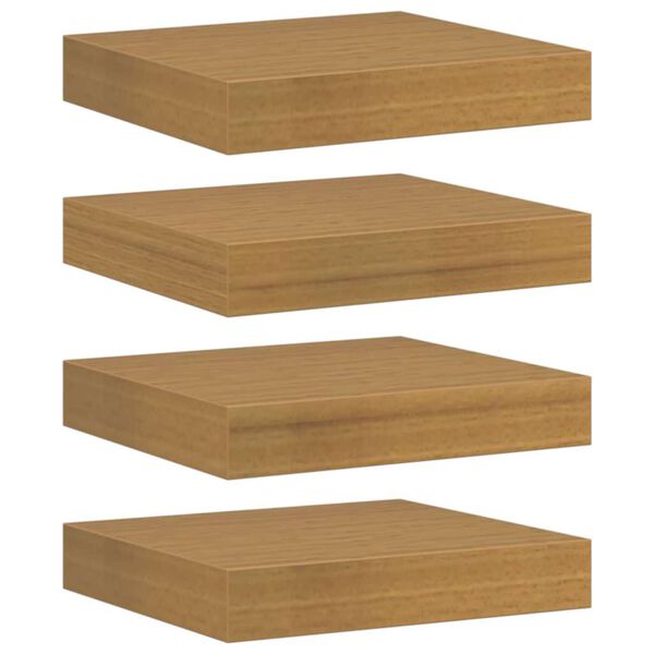 vidaXL Wall Shelf 4 pcs Beige 23 x 23.5 x 4 cm Engineered Wood
