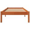 vidaXL Bed Frame without Mattress Wax Brown 90x190 cm Single Solid Wood Pine