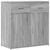 vidaXL Sideboards 2 pcs Grey Sonoma 79x38x80 cm Engineered Wood