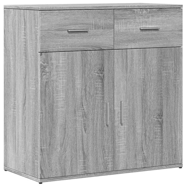 vidaXL Sideboards 2 pcs Grey Sonoma 79x38x80 cm Engineered Wood
