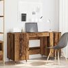 vidaXL Desk with Shelf Old wood 140 x 50 x 75 cm Engineered wood