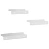 vidaXL Wall Shelves 3 pcs Silver Stainless Steel