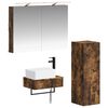 vidaXL Bathroom Cabinet Set 4 pcs Smoked Oak Engineered Wood