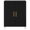 vidaXL Highboard Black Oak 69.5 x 34 x 180 cm Engineered Wood