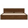 vidaXL Bed Frame with LED without Mattress Brown Oak 200x200 cm
