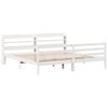 vidaXL Bed Frame with Headboard without Mattress White 200x200 cm
