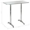 vidaXL Table Silver Aluminum and Plastic