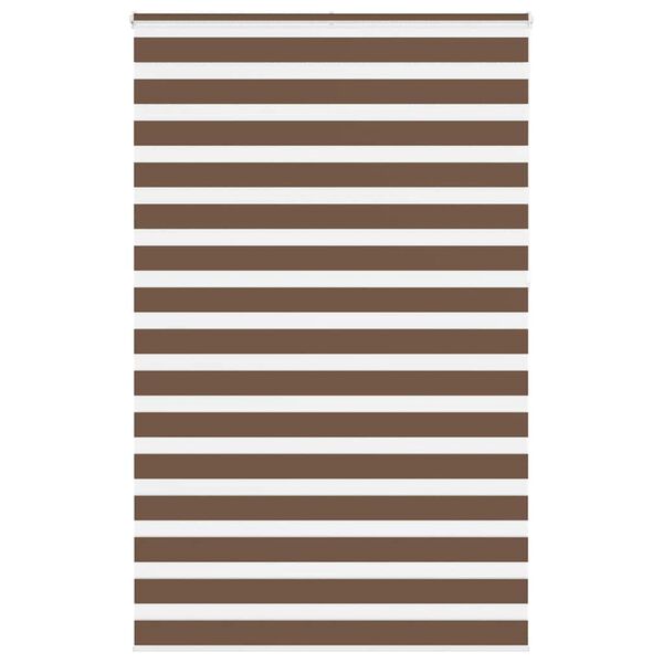 vidaXL Zebra Blind Brown 150x230 cm Fabric Width 145.9 cm Polyester