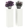 vidaXL Plant Stand 2 pcs White 24 x 24 x 75 cm Steel