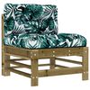 vidaXL Middle Sofas with Cushions 2 pcs Impregnated Wood Pine