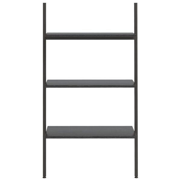 vidaXL 3-Tier Leaning Shelf Black 64x34x116 cm