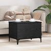 vidaXL Coffee Table Black Oak 60 x 44.5 x 45 cm Engineered Wood
