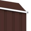 vidaXL Garden Firewood Shed Brown 245x98x159 cm Galvanised Steel