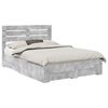 vidaXL Bed Frame Concrete Grey 140 x 190 cm Engineered Wood
