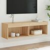 vidaXL TV Cabinet with LED Lights Sonoma Oak 100x30x30 cm