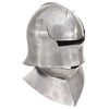 vidaXL Medieval Knight Helmet Antique Replica LARP Silver Steel