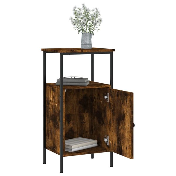vidaXL Bedside Cabinets 2 pcs Smoked Oak 41x31x80 cm Engineered Wood