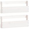 vidaXL Wall-mounted Shoe Racks 2 pcs White 59x9x23 cm Solid Wood Pine