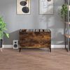 vidaXL Record Cabinet Smoked Oak 74.5x38x48 cm Engineered Wood