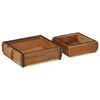 vidaXL Tray 2 pcs Brown 29 x 31 x 10 cm Solid Reclaim Wood
