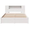 vidaXL Bookcase Bed without Mattress White 160x200cm Solid Wood Pine