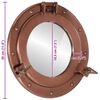 vidaXL Porthole Mirror Wall Hanging Ø30 cm Aluminium and Glass