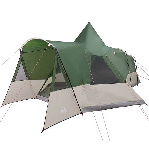 vidaXL Teepee Tent with Roof with Storage Green 720 x 465 x 295 cm