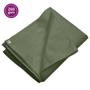 vidaXL Tarpaulin 260 g/m&sup2; 2x3 m Green HDPE