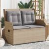 vidaXL Garden Bench Beige Poly Rattan