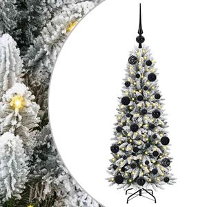 vidaXL Artificial Christmas Tree with 150 LEDs with Stand White 120 cm