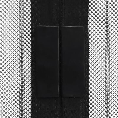 vidaXL Insect Door Curtains 2 pcs with Magnet Blocks Black 220x110 cm