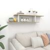 vidaXL Wall-Mounted TV Shelf White & Sonoma Oak 125x18x23 cm Engineered Wood